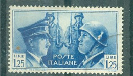 ITALIE - N°437 Oblitéré - Fraternité D'armes Germano-italienne. - Usados