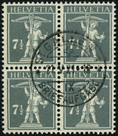 SCHWEIZ BUNDESPOST 138xIII VB O, 1915, 13 C. Dunkelgrauoliv Auf Mattgelblichorange, Type III, Im Zentrisch Gestempelten  - Used Stamps