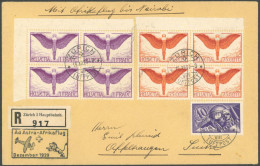 SCHWEIZ BUNDESPOST 190/1x VB BRIEF, 1929, 75 C. Und 1 Fr. Flugpost, Gestrichenes Papier, Je Im Zentrisch Gestempelten Ra - Other & Unclassified