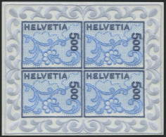 SCHWEIZ BUNDESPOST 1726KB , 2000, 5 Fr. Galler Stickerei Im Kleinbogen, Pracht, Mi. 220.- - Neufs