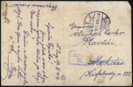 SERBIEN 1919, Serbischer Zensurstempel Aus Dem Ungarischen Ort VJVIDEK Auf Feldpost-Ansichtskarte, Feinst - Serbia