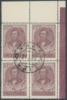 SOWJETUNION 548CI VB O, 1936, 10 K. Dobroljubow, Gezähnt L 14, Oberer Rechter Eckrandviererblock, Dabei Plattenfehler 3  - Andere & Zonder Classificatie