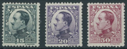 SPANIEN 565/6,568 , 1930, 15, 20 Und 30 C. König Alfons XII, Rückseitig Blaue Kontrollnummer, 3 Postfrische Prachtwerte, - Other & Unclassified