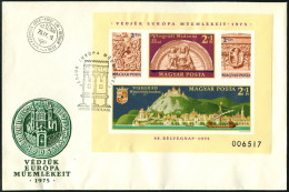 UNGARN Bl. 115B BRIEF, 1975, Block Denkmalschutzjahr, Ungezähnt, Auf FDC, Pracht, Mi. 120.- - Other & Unclassified