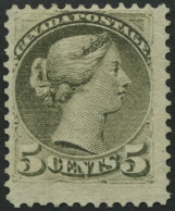 KANADA 29aA , 1876, 5 C. Bronzegrün, Gezähnt 12, Ohne Gummi, Pracht, Mi. (400.-) - Unused Stamps