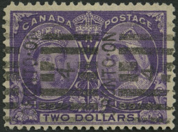 KANADA 50 O, 1897, 2 $ Violett, Pracht, Signiert Gebrüder Senf, Mi. 500.- - Oblitérés