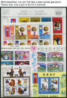 KOREA-NORD Bl. O, 1976-96, Partie Von Ca. 120 Verschiedenen Blocks Und Kleinbogen Mit Ersttags-Sonderstempeln, Pracht - Korea (Noord)