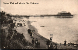 N°534 W -cpa Folkestone -marine Walk And Victoria Pier - Folkestone