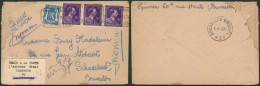 N°426 Et 693 X3 Sur Lettre En Expres De Bruxelles-Midi > Schaerbeek / Inconnu + étiquette Remis à La Poste ! - 1936-1957 Col Ouvert