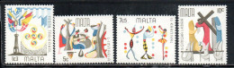 MALTA 1976 MALTESE FOLK FESTIVAL FOLKLORE FOLCLORE FESTA POPOLARE COMPLETE SET SERIE COMPLETA MNH - Malta