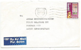 Singapore Airmail CV 24sep1986 With Nation Building $.1 Solo Franking - Singapour (1959-...)