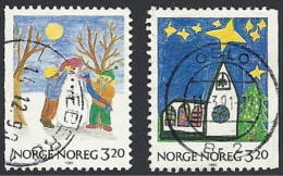 Norwegen, 1990, Mi.-Nr. 1057-1058, Gestempelt - Usados