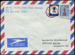 FELDPOST 1977, Feldpostbrief Der US-Navy Mit Stempel Der Sinai-Field-Mission, Pracht - Cartas & Documentos