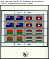 SONSTIGE MOTIVE Brief, , Flaggen Der Nationen In 5 Unicef-Alben, 1980-86 Und 1988 Je Komplett In Zusammendruck-Bogen, Je - Zonder Classificatie