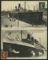 ALTE POSTKARTEN - SCHIFFE Ca. 1907-13, 2 Gebrauchte Ansichtskarten Mit Passagierschiffen - Other & Unclassified