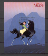 Disney Gambia 1998 Mulan #4 MS MNH - Disney