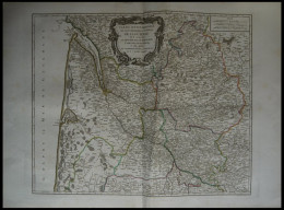 ALTE LANDKARTEN - FRANKRE (50x60) , Die Provinzen Le Bourdelois, Le Perigord, L`Agenois, Le Bazadois, Altkolorierter Kup - Other & Unclassified