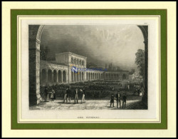 BAD KISSINGEN: Der Kursaal, Stahlstich Von B.I. Um 1840 - Stiche & Gravuren
