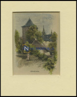 BEBENHAUSEN, Gesamtansicht, Kolorierter Holzstich Um 1880 - Estampes & Gravures