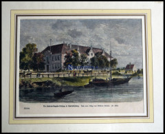 BERLIN, CHARLOTTENBURG: Die Kaiserin-Augusta-Stiftung, Kolorierter Holzstich Nach Geißler Um 1880 - Prints & Engravings