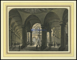 BERLIN: Der Lichthof Des Königlichen Museums Für Völkerkunde, Kolorierter Holzstich Von 1887 - Estampes & Gravures
