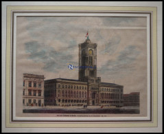 BERLIN: Das Neue Rathaus, Kolorierter Holzstich Von Theuerkauf Um 1880 - Stiche & Gravuren