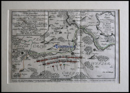 Bei BUDIN/BÖHMEN: Lager Vor Der Schlacht Bei Lowositz, Altkolorierter Kupferstich Von Ca. 1760 - Estampes & Gravures