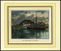 Am CONSTANCE, Rathaus, Kolorierter Holzstich Von Püttner Um 1880 - Estampes & Gravures