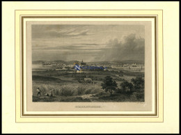 ECKERNFÖRDE, Gesamtansicht, Stahlstich Von B.I. Um 1840 - Estampas & Grabados