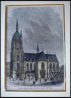 FRANKFURT/MAIN: Der Restaurierte Kaiserdom, Kolorierter Holzstich Von Dahling Um 1880 - Prints & Engravings