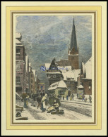 HAMBURG: Partie Aus Der Steinstraße, Kolorierter Holzstich Von Bartels Von 1881 - Prints & Engravings
