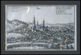 ISEN/OBB., Gesamtansicht, Kupferstich Von Merian Um 1645 - Estampes & Gravures