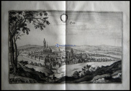 LAUN/BÖHMEN, Ansicht Auf Die Stadt Mit Umgebung, Kupferstich Von Merian Um 1645 - Prints & Engravings