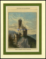 Schloß LICHTENSTEIN, Kol. Holzstich Aus Malte-Brun Um 1880 - Estampes & Gravures