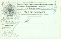 CPA-RODEZ- Place De La Cité - Verso Commercial ROQUEFORT SOCIÉTÉ * Carte Pionnière - DND *TBE 2 Scans - Publicité