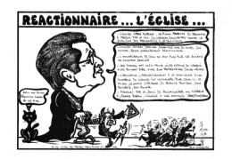 LARDIE Jihel Tirage 85 Ex.Caricature Guy PIAU Grand Maitre De La Loge De France Franc-maçonnerie Anticlérical Cpm - Filosofie