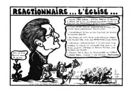 LARDIE Jihel Tirage 85 Ex.Caricature Guy PIAU Grand Maitre De La Loge De France Franc-maçonnerie Anticlérical Cpm - Philosophie