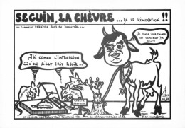 "SEGUIN LA CHÈVRE" - LARDIE Jihel Tirage  85 Ex. Caricature Politique # Franc-Maçonnerie # Cpm - Satira