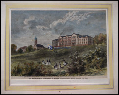 MÜNCHEN-NEUBERGHAUSEN: Das Maximilianstift, Kolorierter Holzstich Nach Theuerkauf Um 1880 - Estampes & Gravures