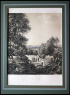 VEJLE, Gesamtansicht, Getönte Lithographie Von Hellesen/Baerentzen 1856 - Lithografieën