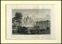 WIEN: Die Carls (Boromä) Kirche Und Das Politechnische Institut, Stahlstich Von Bayrer/Hoffmeister, 1840 - Lithografieën