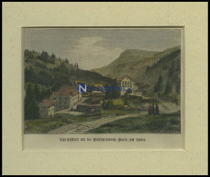 RIGI-KLÖSTERLI: Die Wallfahrtskirche Maria Zum Schnee, Kolorierter Holzstich Um 1880 - Litografia