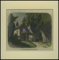 ST. MICHAELSKAPPELE Am Schwesternborn, Kolorierter Holzstich Um 1880 - Lithografieën