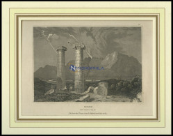 USA: Sardis, Du Hast Den Namen Dass Du Lebst Und Bist Todt, Stahlstich Von B.I. Um 1840 - Lithografieën