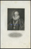 Delcampe - Heinrich IV., Stahlstich Von B.I. Um 1840 - Lithographies