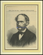 Melchior Nehr, Heimatdichter, Holzstich Nach Kriehuber Um 1880 - Lithografieën