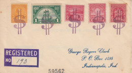 & U.S.A Fancy 1930 Registered Recommandée $ Money Missouri.. Monnaie Dollar Pour Indianapolis Indianna - Lettres & Documents