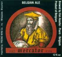 Oud Etiket Bier Mercator Belgian Ale - Brouwerij / Brasserie Van Assche Te Puurs - Bière