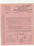 13-J.Girard ...Fruits-Légumes Primeurs, Produits D'Algérie & D'Espagne...Châteaurenard.(Bouches-du-Rhône)...1931 - Alimentos