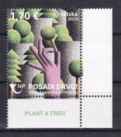 CROATIA 2024,CAMPAIGN AGAINST CLIMATE CHANGE,PLANT A TREE,TREES,, MNH - Croatie
